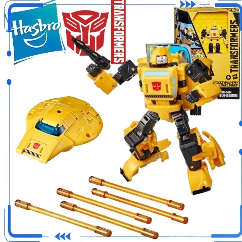 

Genuine Hasbro Transformers Buzzworthy Bumblebee Origin Bumblebee Transform Robot Collectible Action Figure Toy in Stock