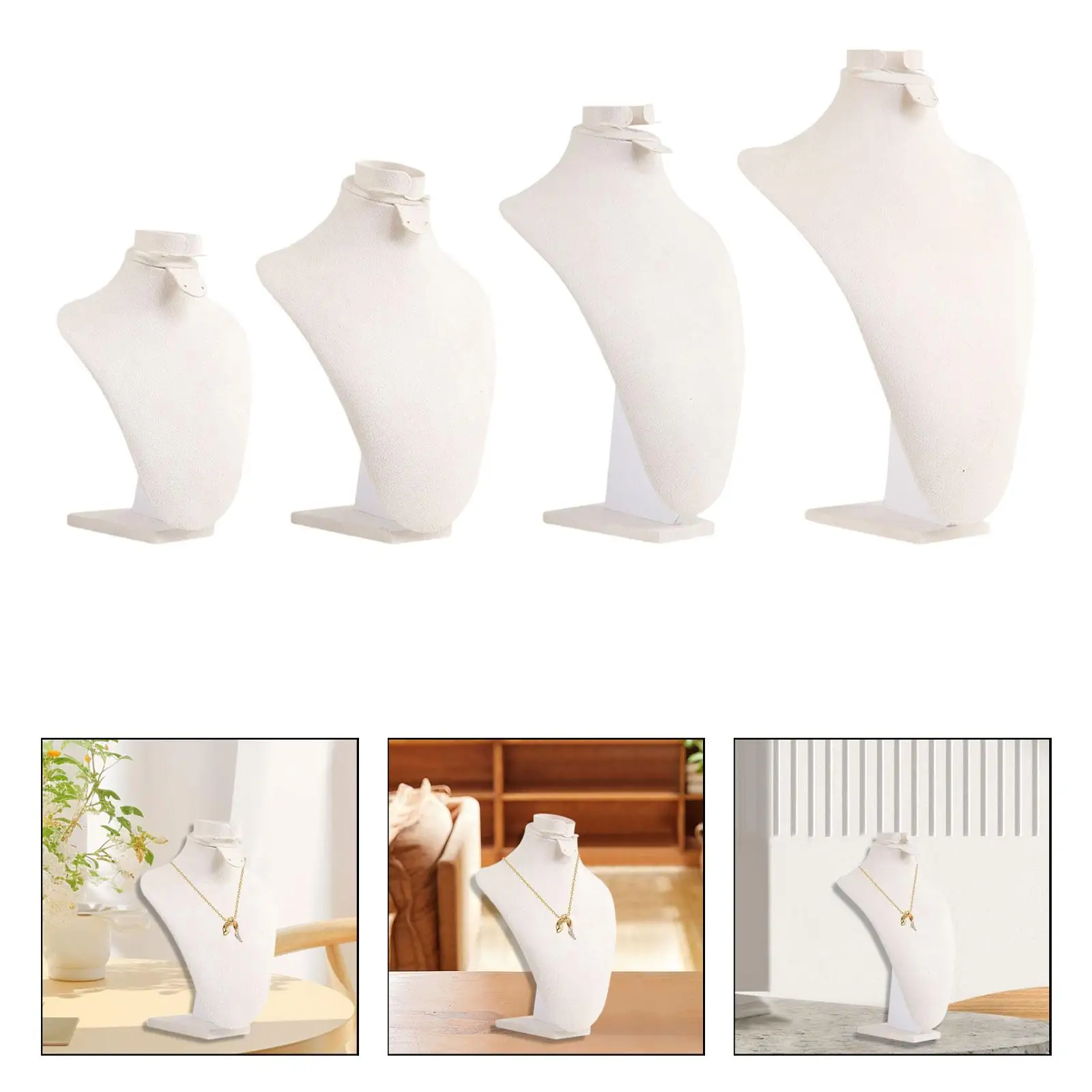 

Jewelry Display Stand Decoration Multifunctional Cloth Organizer Holder Necklace Bust for Girl Store Desktop Collection Personal