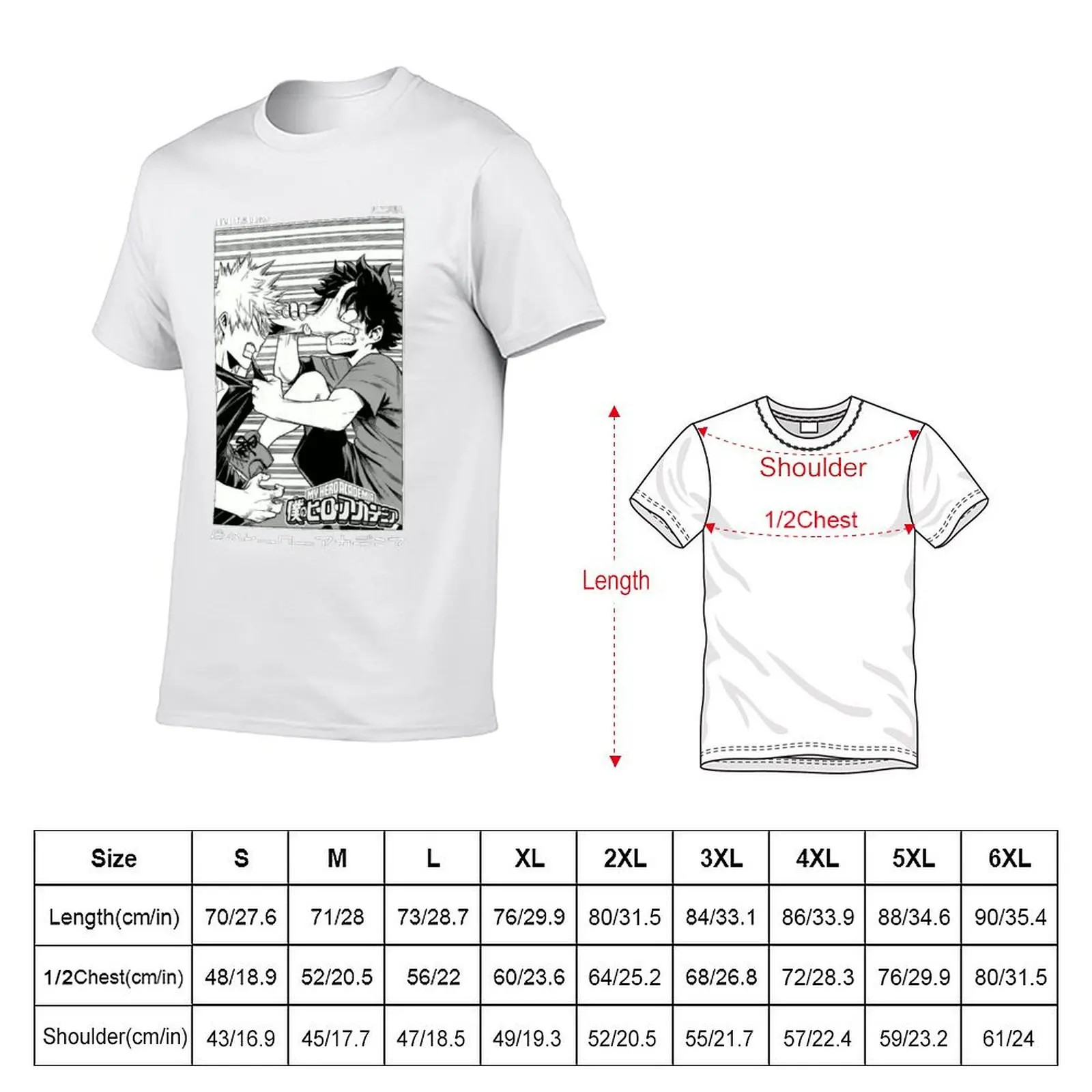 Rivals Bakugo VS Midoriya BHA T-Shirt for a boy hippie clothes mens plain t shirts