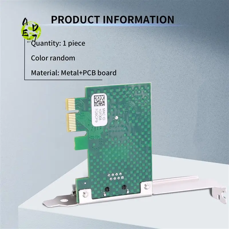 

Сетевая карта AED7-I225-V, сетевая карта сервера Ethernet Pci-E I225 2,5G для настольных компьютеров