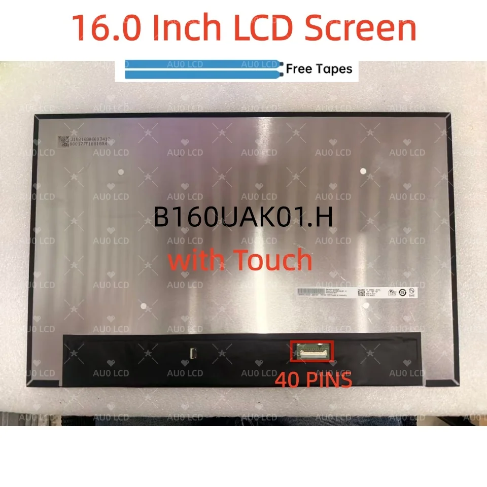 16.0 Inch B160UAK01.H 1920x1200 60Hz 40Pins Laptop LCD Screen Display Panel Matrix with Touch