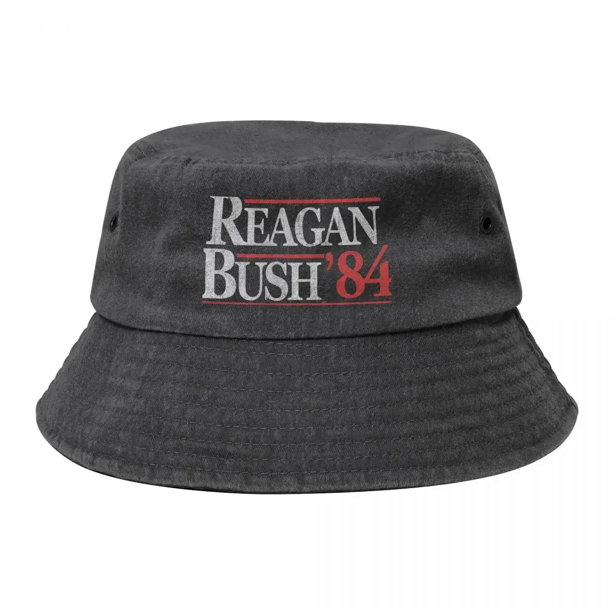 Vintage Reagan Bush 1984 T-Shirt Bucket Hat Mountaineering Beach Outing hard hat Designer Man Women's