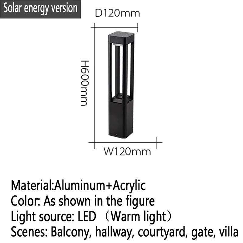 ALBERT Lampada da giardino contemporanea per esterni Lampada da prato per quarti residenziali a LED elettrica impermeabile per villa, giardino, cortile ﻿