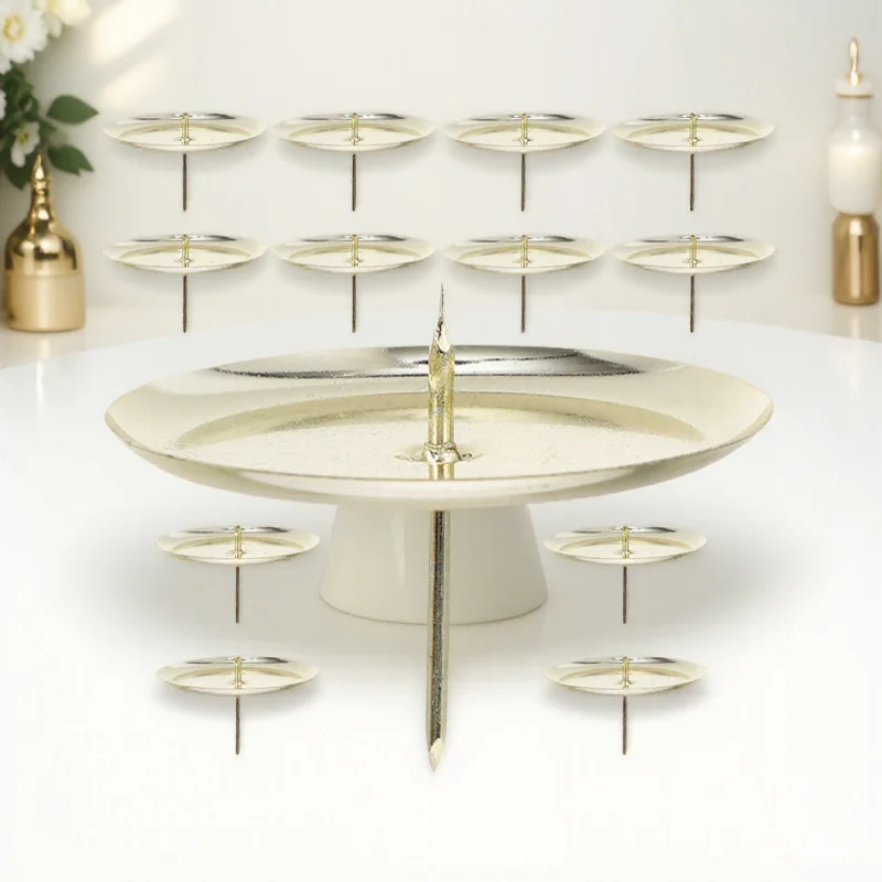 20Pcs Decorative Holders Iron Metal Tea Light Holder for Table Centerpiece Desktop Base Fixture Tea Light Holder