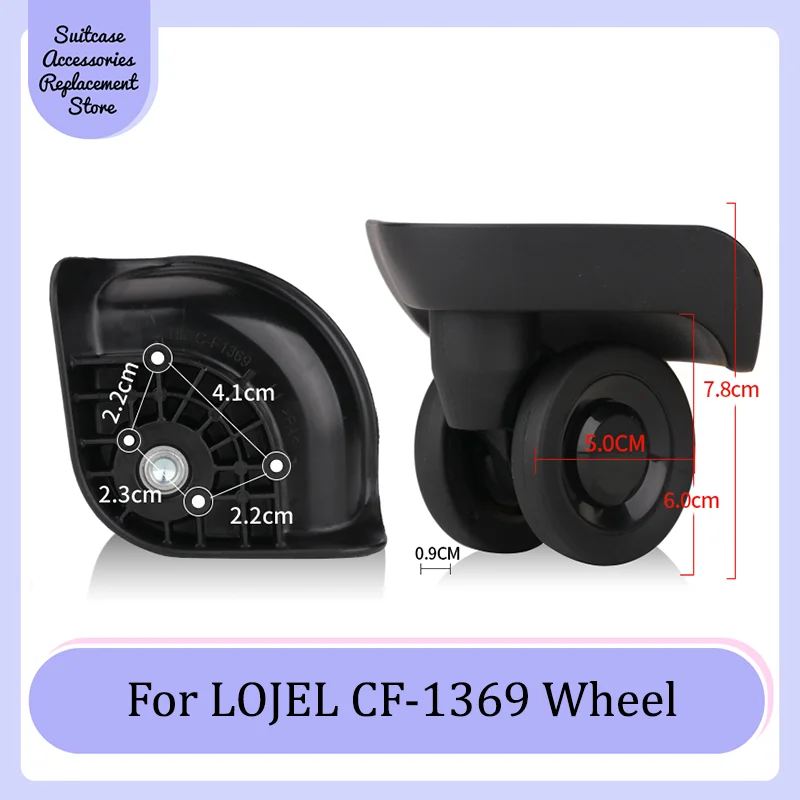 

For LOJEL CF-1369 Smooth Silent Shock Absorbing Wheel Accessories Wheels Casters Universal Wheel Replacement Suitcase Rotating