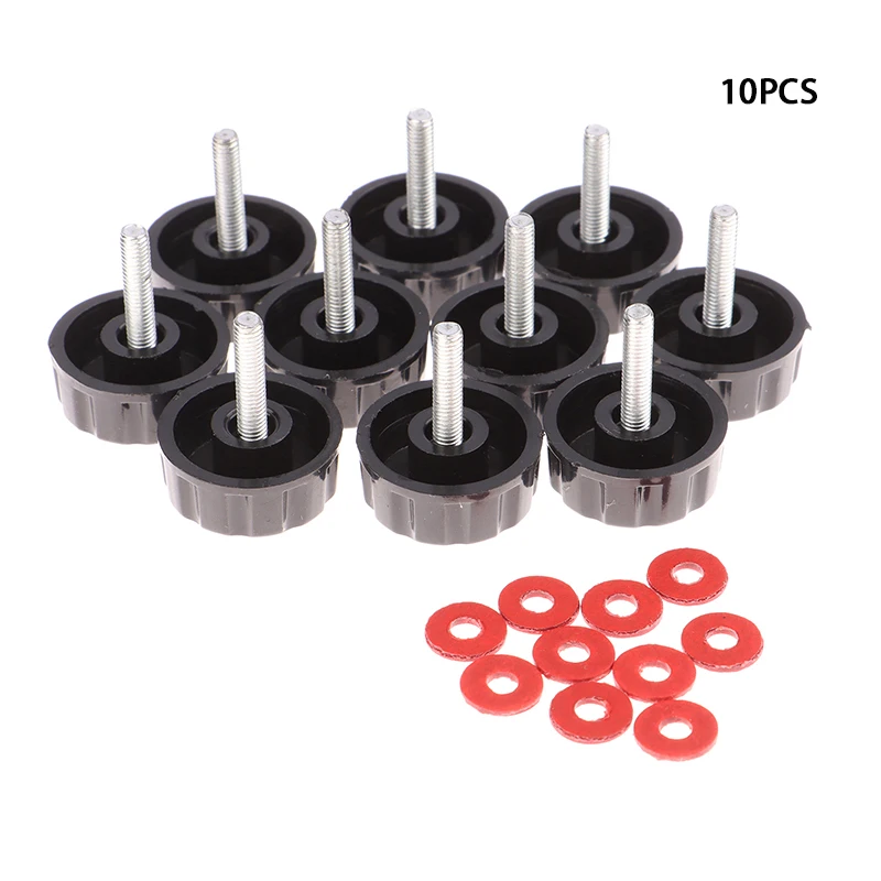 10pcs Universal Made of Plastic and Metal Fishing Reel Handle Screw Caps for Spinning Reel Crank Power Foldable Handle