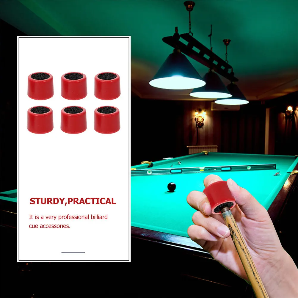 

6Pcs Billiard Cue Tip Shaper Double-Sided Plastic Grinder Portable Tool for Snooker Pool Cue Tip Repair Plastic for Snooker