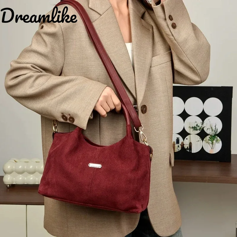 

Fashionable Women's Bag Large Capacity Female Big Totes Ladies Shoulder Crossbody Bags Faux Suede Commuting Office Bags