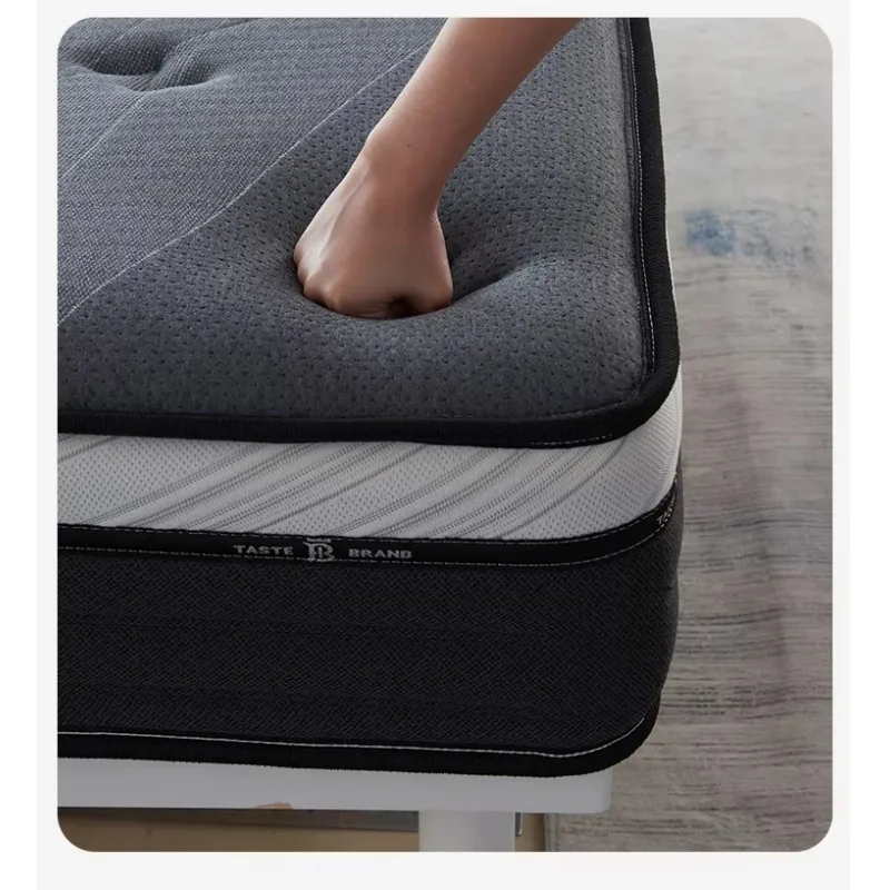 Manufacturer Queen Size  Roll up Spring Mattress with High-quality Moisture Wicking Fabric Mattress Packaged in a Box