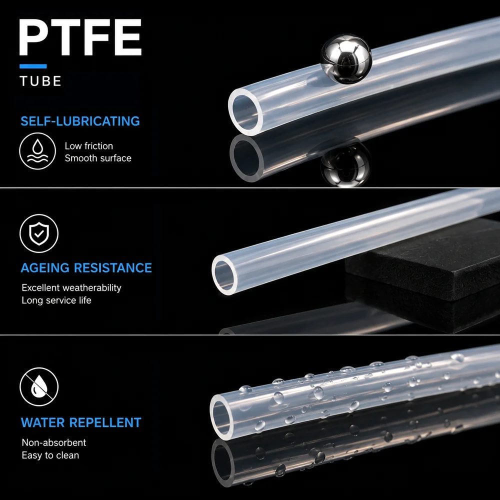 1/2/3/5/10M Transparent Food Grade PTFE Tube ID 0.8-12mm Compression Resistant Crack Resistant Non-Toxic Odorless Bending - view 5