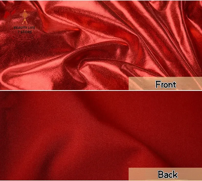 High-elasticity Spandex Bronzing Cloth Four-sided Elastic Metallic Luster Fabric Stage Costumes Clothing 150x100cm