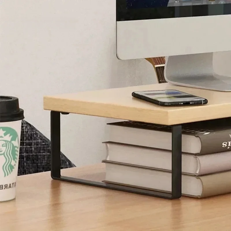 Computer Monitor Stand Elevated Base Multifunctional Desktop Storage Rack for Home Office