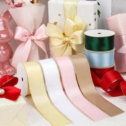 10 Meters/Roll 38mm Gold Edge Series Ribbon Valentine's Day Gift Box Packaging DIY Handmade Materials Decoration Butterfly