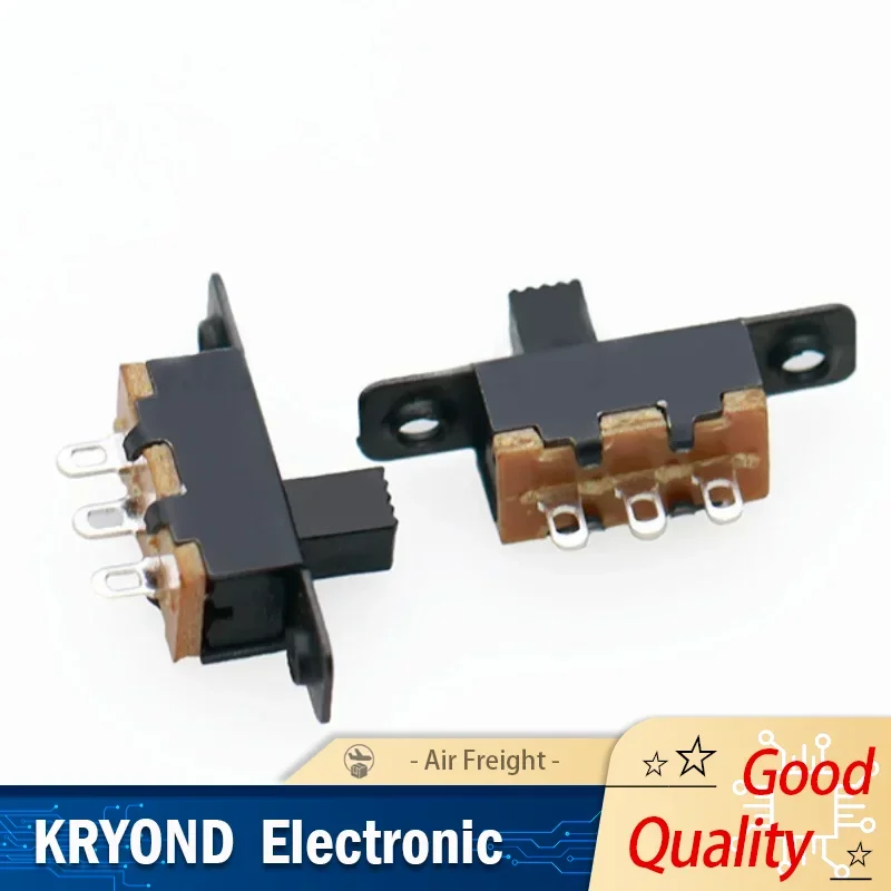 20PCS SPDT Sliding Switch 5V 0.3A Small Black for DIY Power Supplies