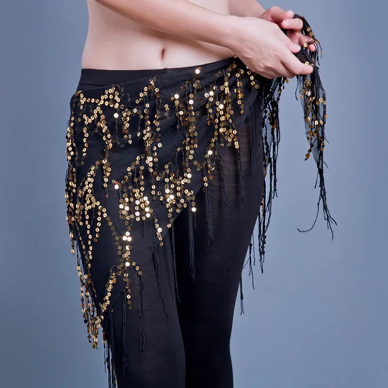 Lady Women Belly Dancing Dress Waist Chain Belt Shiny Hula Stage Show Accessories Bellydance Costume Prop Belly Dance Skirt