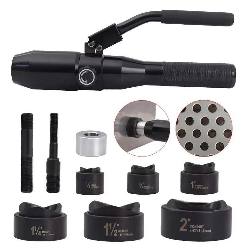 TP-8C أداة ثقب اليد الهيدروليكية 22.5-61.5 مللي متر (1/2-2 بوصة) سعة 3.5 مللي متر الصفائح المعدنية المعتبة دليل حفار القاضية ورقة