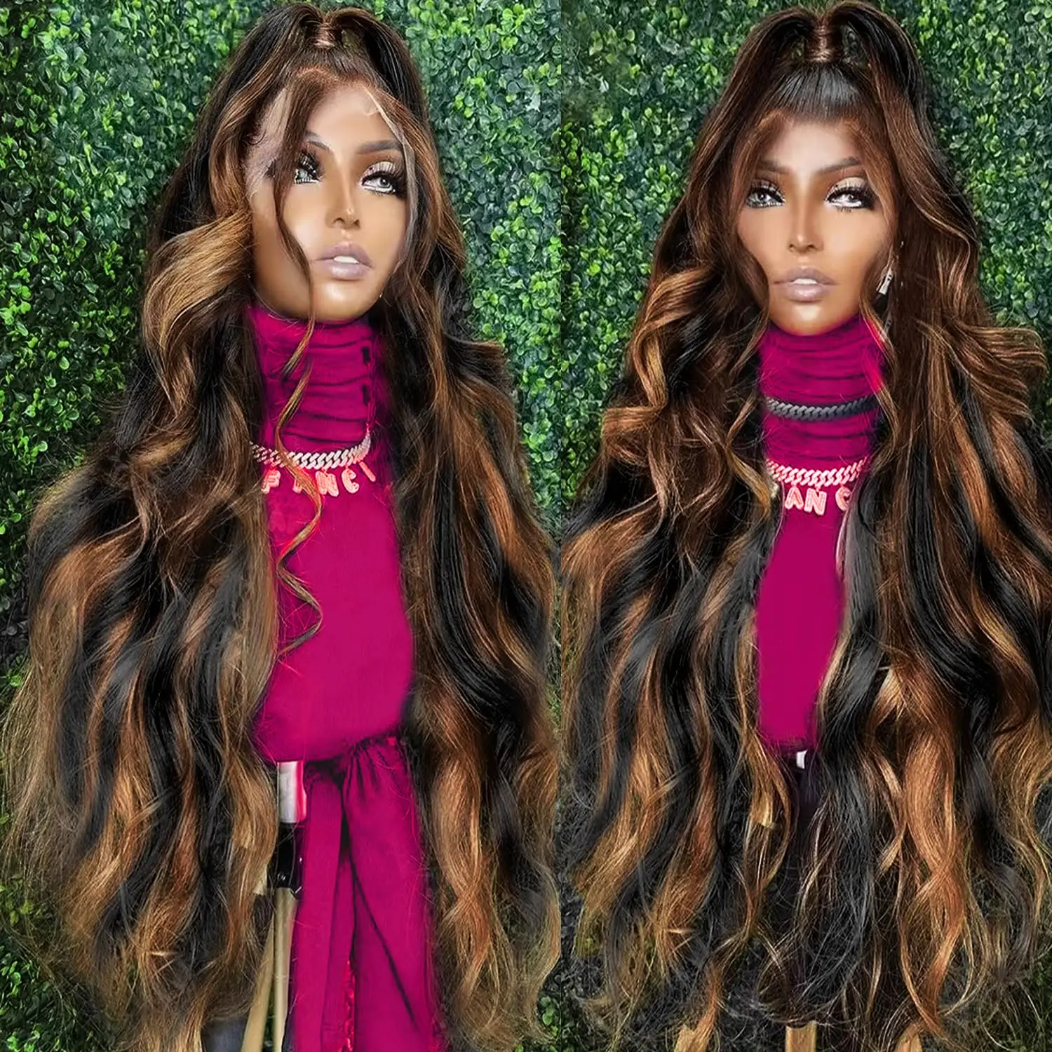 

Yesbleen 1B/30 Body Wave Wigs Human Hair Highlight Lace Front Wig Human Hair 250 Density 13X4 Colored Lace Front Wigs Human Hair