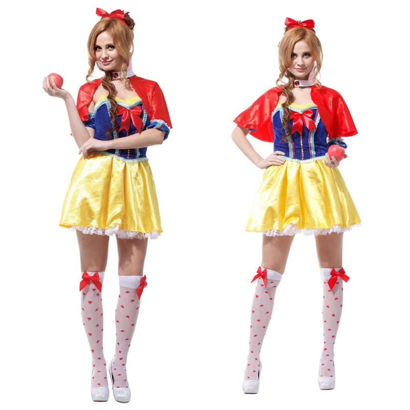 Disfraz de Blancanieves para adultos, vestido de cosplay de princesa de dibujos animados, ropa para mujer, ropa para adultos
