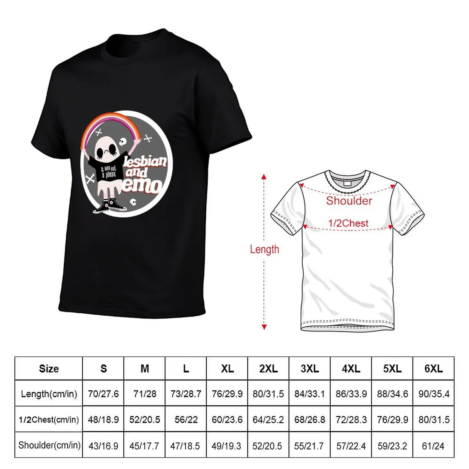 Lesbian and Emo Badge T-Shirt t shirts for man pack white graphic t shirts for man man t shirts for men T-shirt