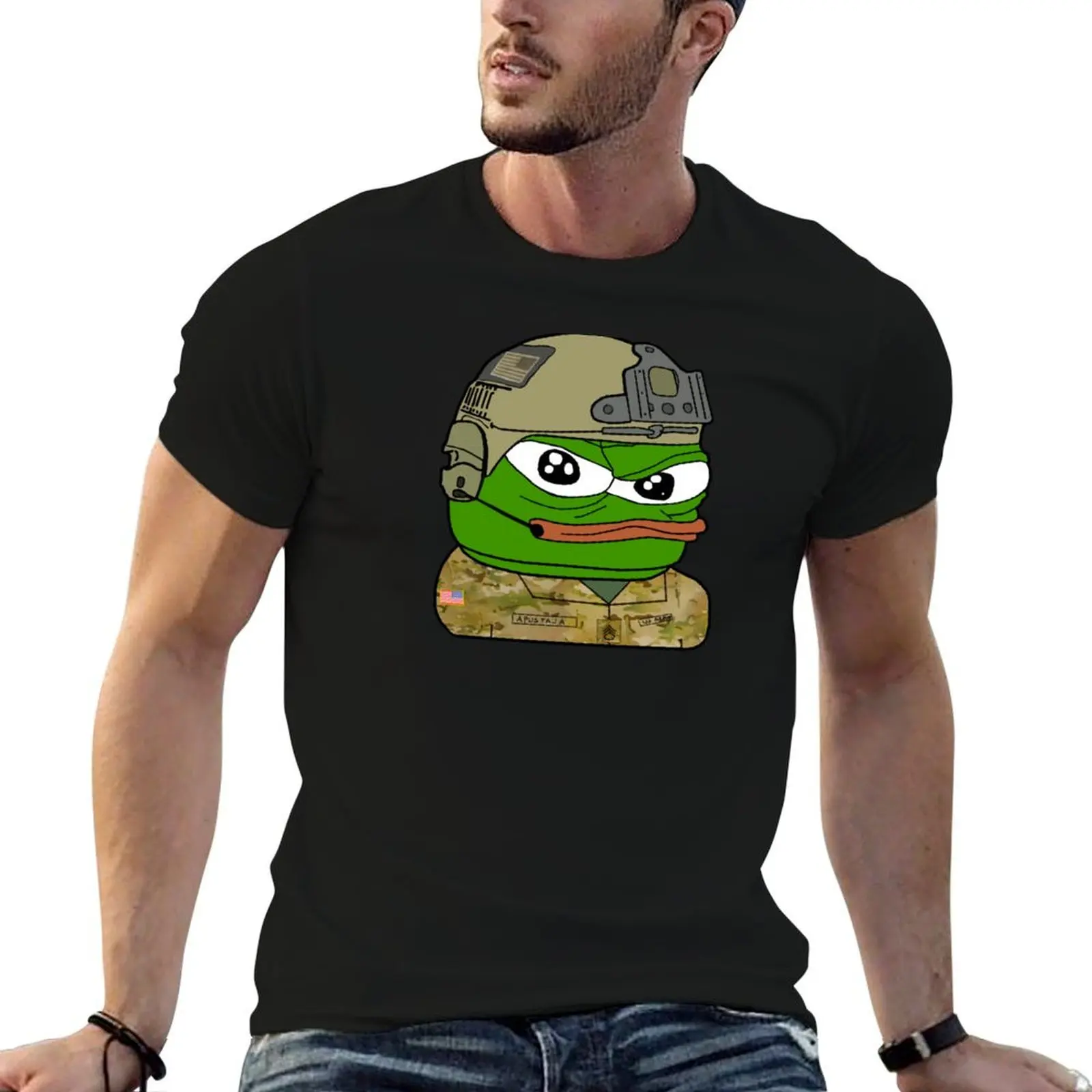 Pepe Soldier Apu T-Shirt Modern Style Print T-Shirt