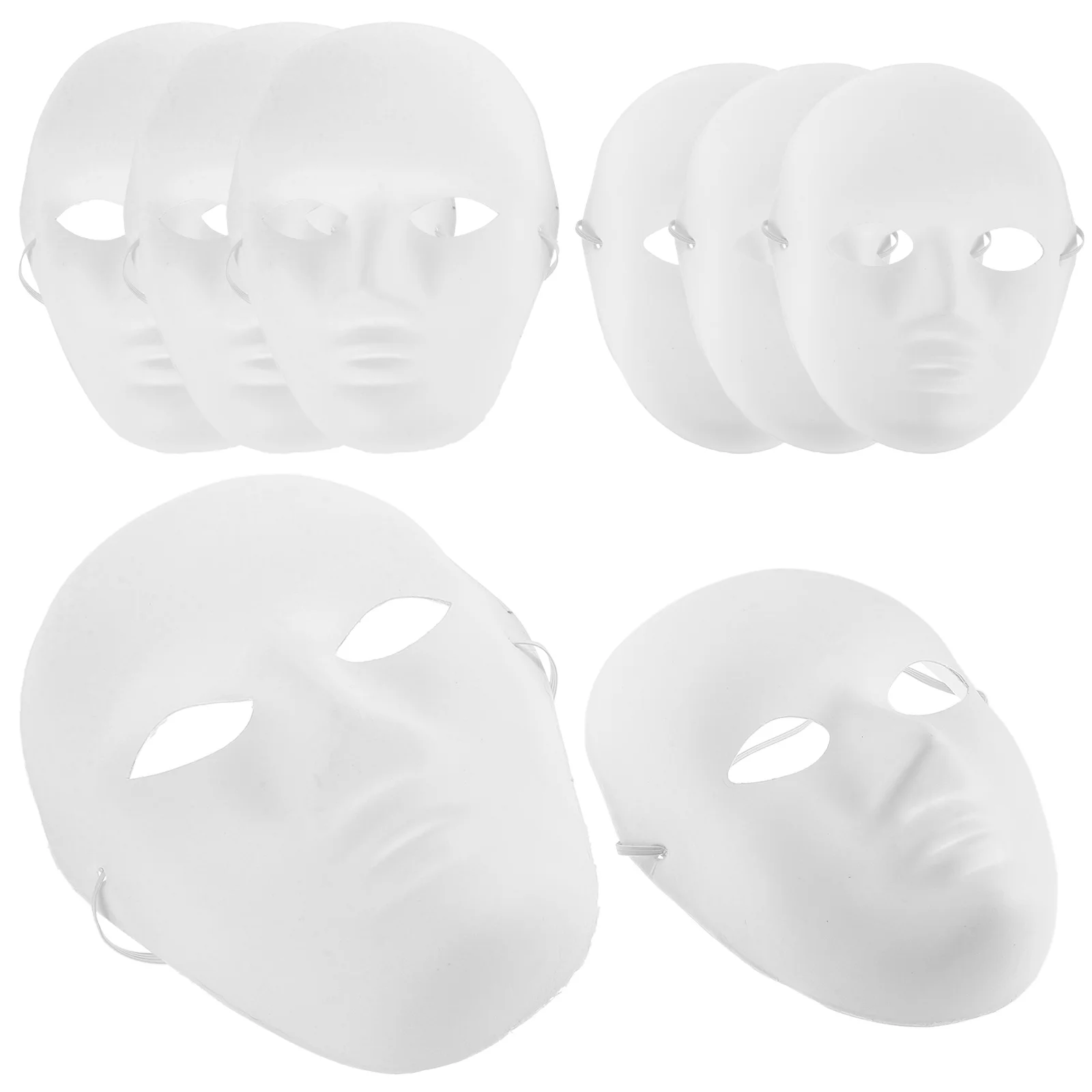 4 piezas de pintura blanca de Halloween máscara de mascarada disfraces máscaras de fiesta adulto Cosplay hombre