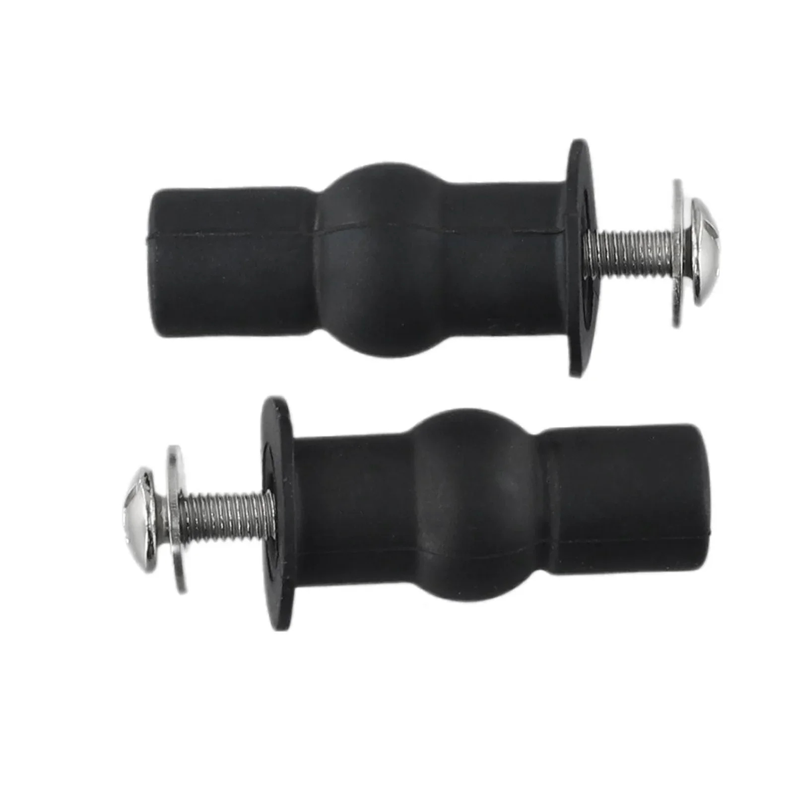 High Quality Practical Home Expanding Screw Toilet Seat Repair Replacement Rubber Stainless Steel 2pcs Black Expansion