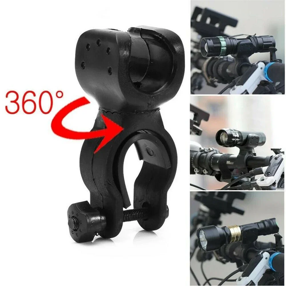 Bicycle Light Holder Bike Lantern Brackets Rotation Flashlight Torch Mount Clamp Lamp-Clip Cycling LED Lights Stand Bracket