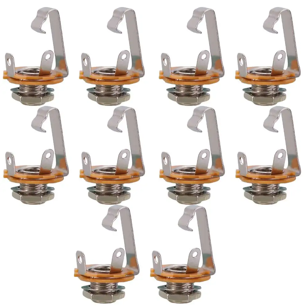 10pcs Plug Socket Electric Guitar Input Jack 1/4