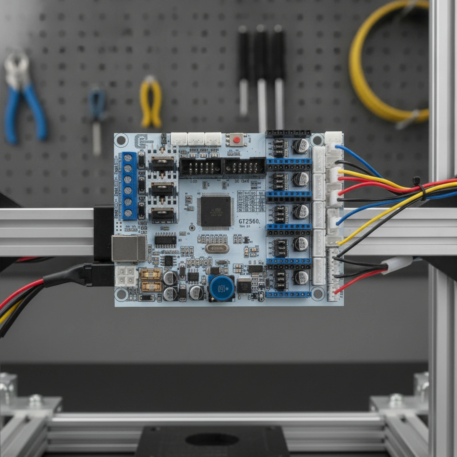 GT2560 3D Printer Controller Board Stable GT2560 Control Board with SD Card Interface Reliable Long-Lasting