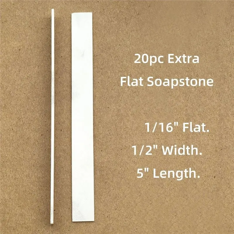 ABKP-Thin Flat Soapstone Holder(2Pcs), With 22Pcs 1/16