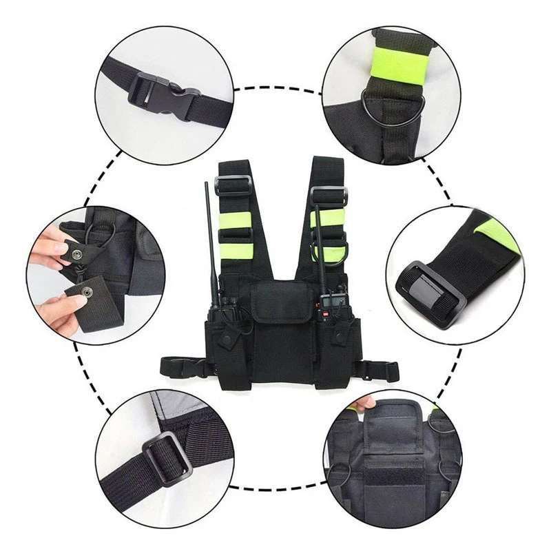 Hip-hop Streetwear Unisex Chest Rig Bag High Quality Nylon Chest Bags sports Vest clothing Multi-function Tactical Vest Backpack