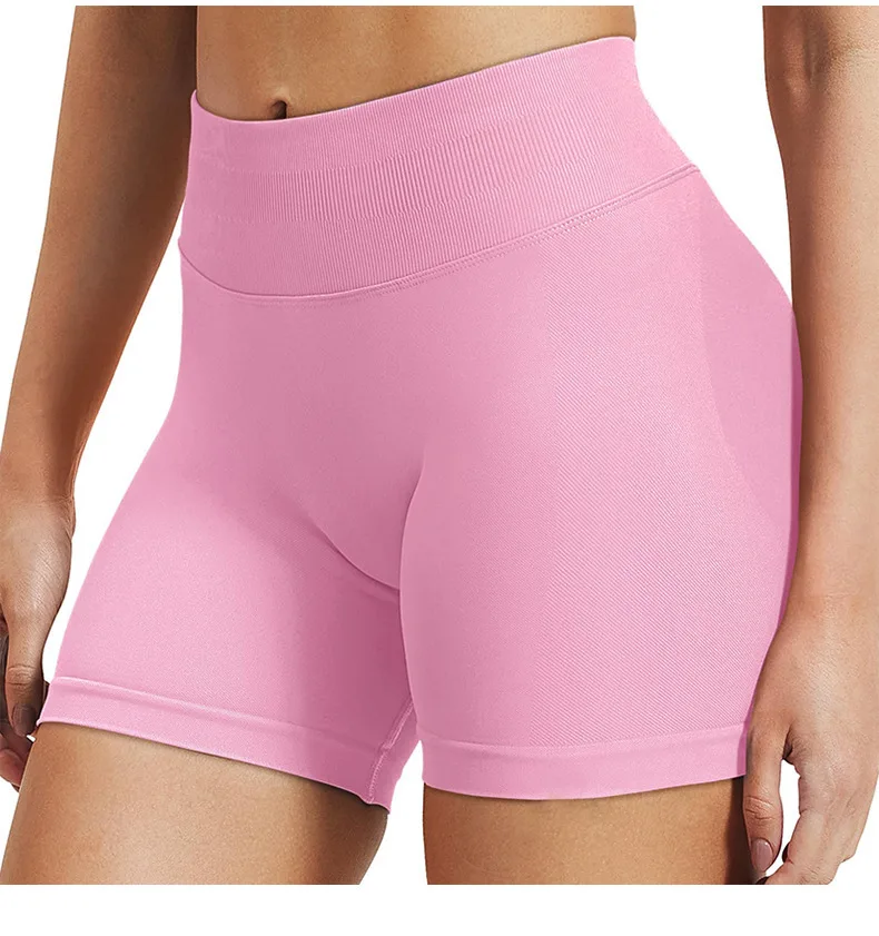 High Waisted Biker Shorts Women Booty Lifting Workout Shorts for Women 3D Seamless Gym Black Color Yoga Cycling Elastic Shorts