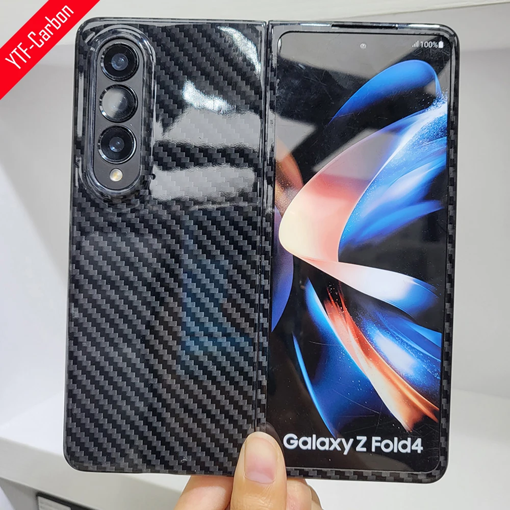 

YTF-карбоновый цветной чехол из углеродного волокна для Samsung Galaxy Z Fold 4 5G, ультратонкий противоударный чехол из арамидного волокна Z Fold 3 5G, жесткий чехол для телефона