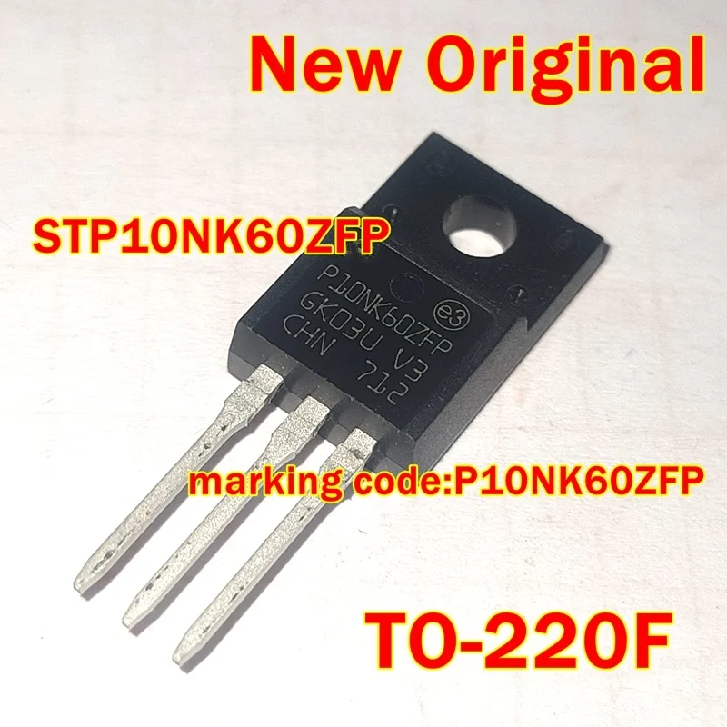 

1pcs to 100pcs STP10NK60ZFP TO-220F New Original marking code:P10NK60ZFP N-Channel MOSFET Transistor
