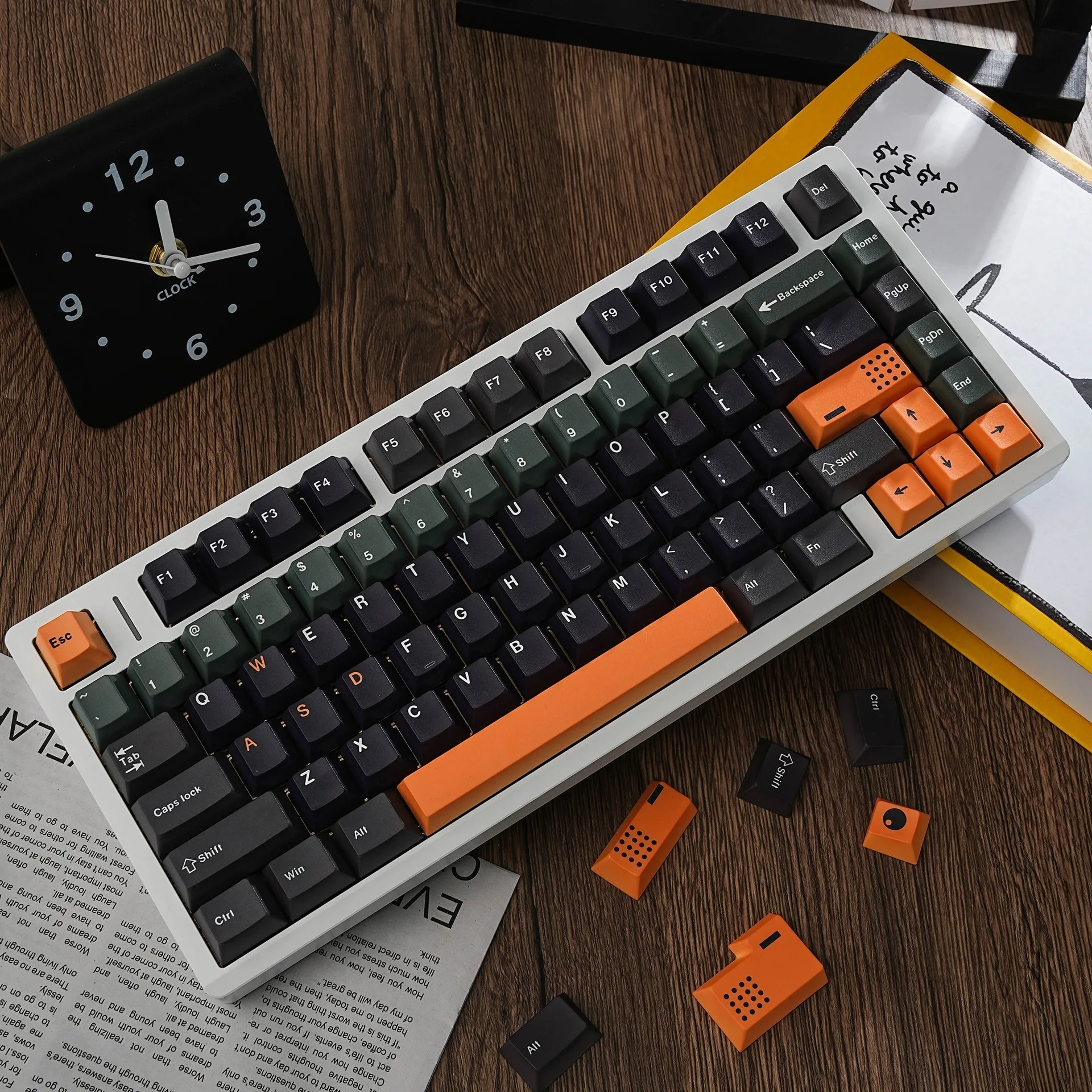 Mechanical Keyboard Cherry Profile PBT Keycaps 7U ISO Enter Russian Spanish French Germa UK Abnt2 Korean Japanese Arabic Keycap