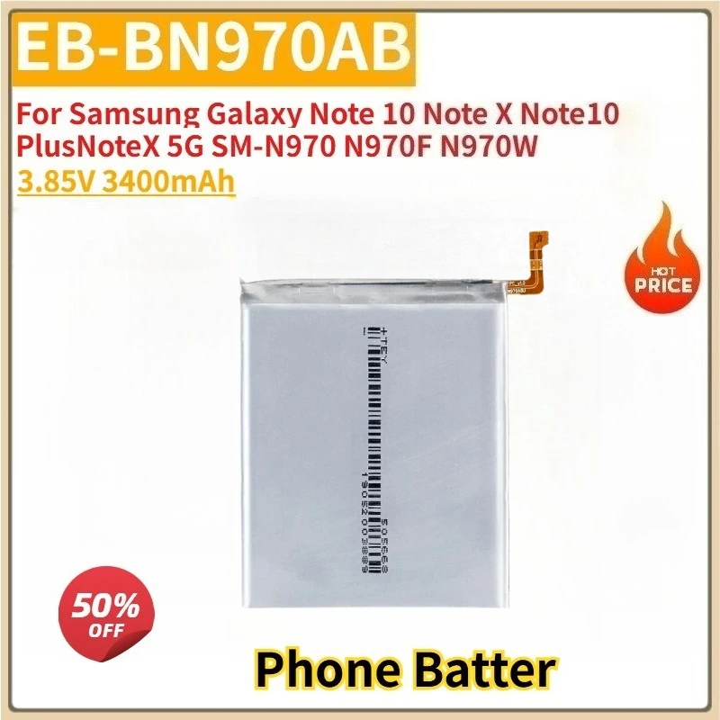 

Новый аккумулятор для мобильного телефона EB-BN970AB 3,85 В 3400 мАч для Samsung Galaxy Note 10 Note X Note 10 Plus NoteX 5G SM-N970 N970F N970W
