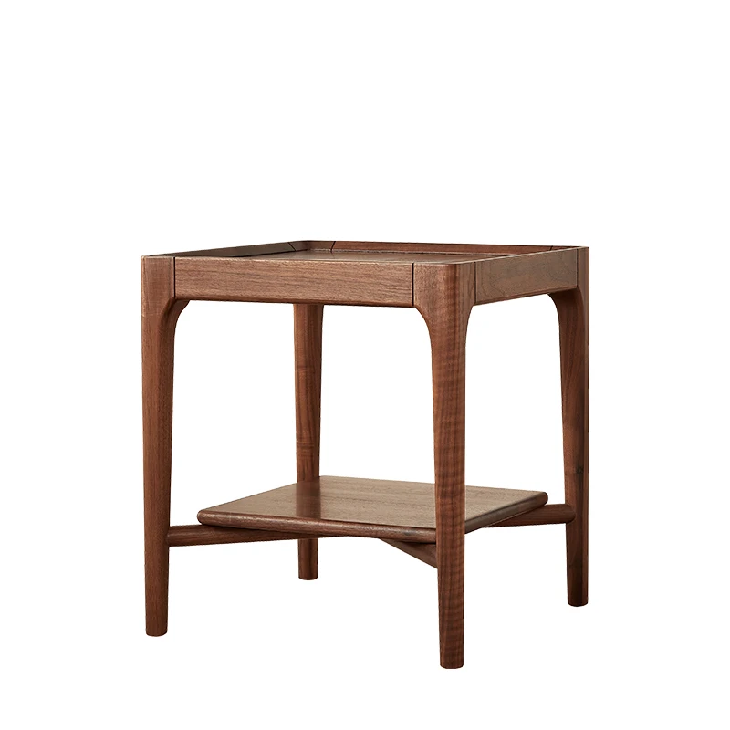 

LMM Modern Minimalist Living Room Sofa Side Table Made of All Solid Wood