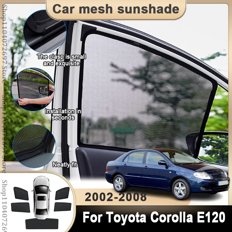 

For Toyota Corolla E120 Accessories 2002-2008 2006 Magnetic Car Sunshade Windshield Sunshade Cover Protector Front Side Window