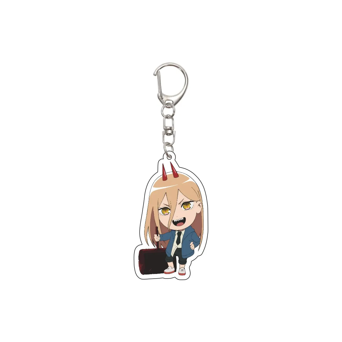 55MM Anime Chainsaw Man Keychain  Denji/Pochita/Makima/Power  Key Chain Acrylic Model Plate Christmas Gifts image 3