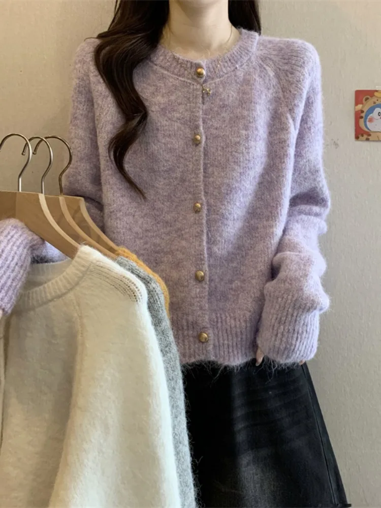 E leite macio branco longo sve malha aberta cardigan camisola feminina outono inverno novo solto outerwear topo na moda