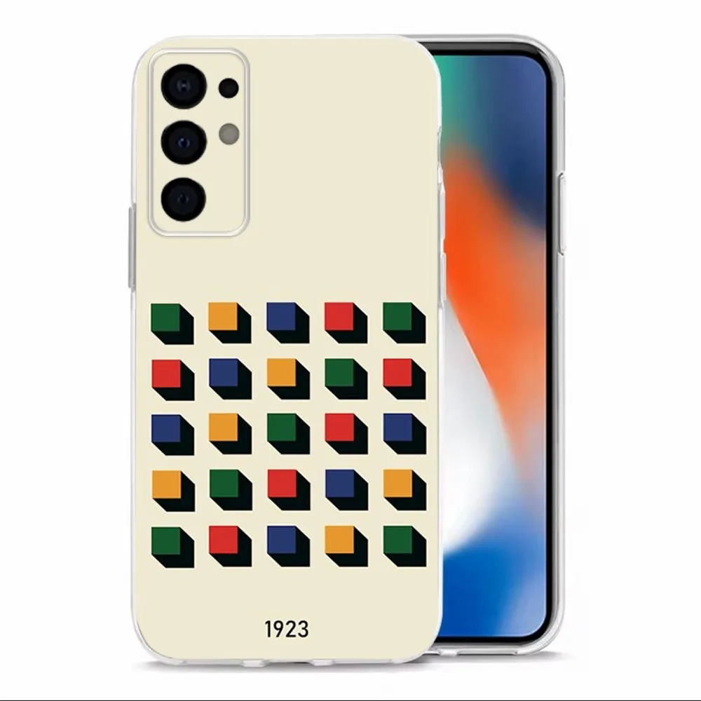 Bauhaus Exhibition Art Phone Case  For Samsung S30,S23,S21,S22,S20,Ultra,S20,FE,lite,S10,S9,S8,PIus Transparent Shell