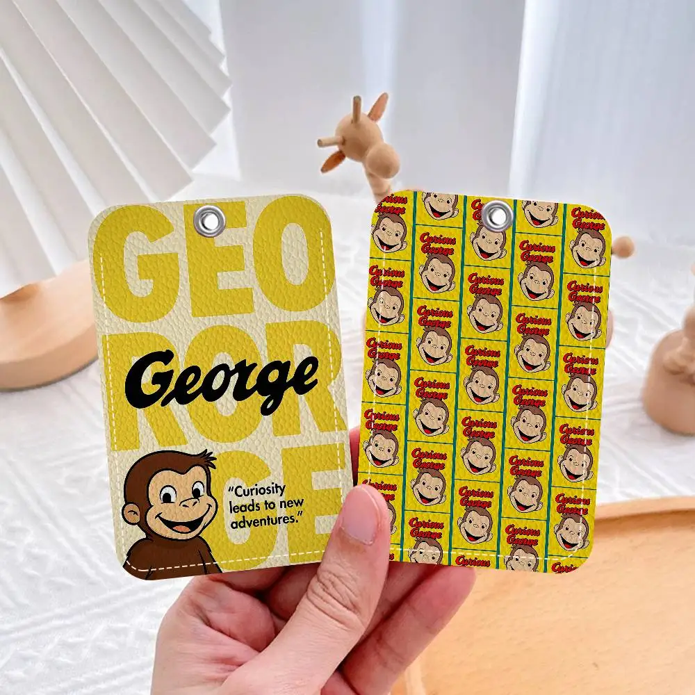 G-George The C-Curious Monkey Personalised Holder Suitable for Bank card,Subway, Bus Card Wallet Card Case Badge Holder Keychain