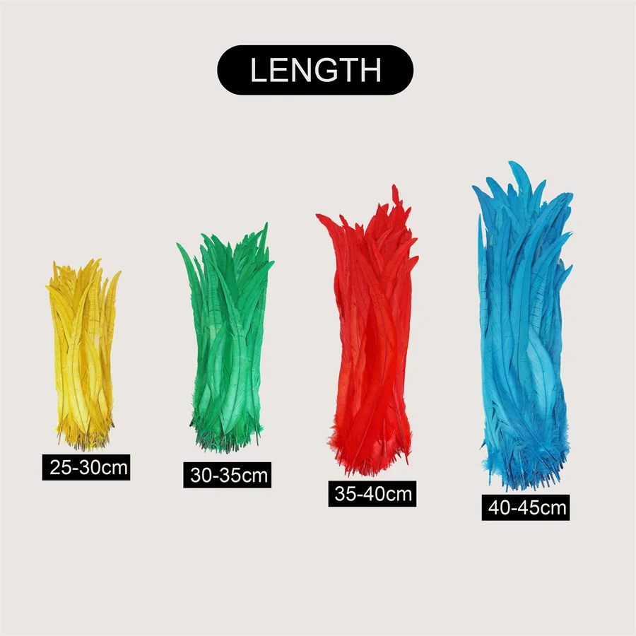 50-500pcs Hot pink/fuchsia rooster tails Feather 25-30cm 10-12\