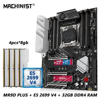 MACHINIST X99 主機板套裝,包含 Intel Xeon E5 2699 V4 LGA 2011-3 CPU 和 32GB DDR4 記憶體套裝,支援 USB3.0,E5 MR9D PLUS ATX 規格 8 最佳銷售 2699 v4 - №5