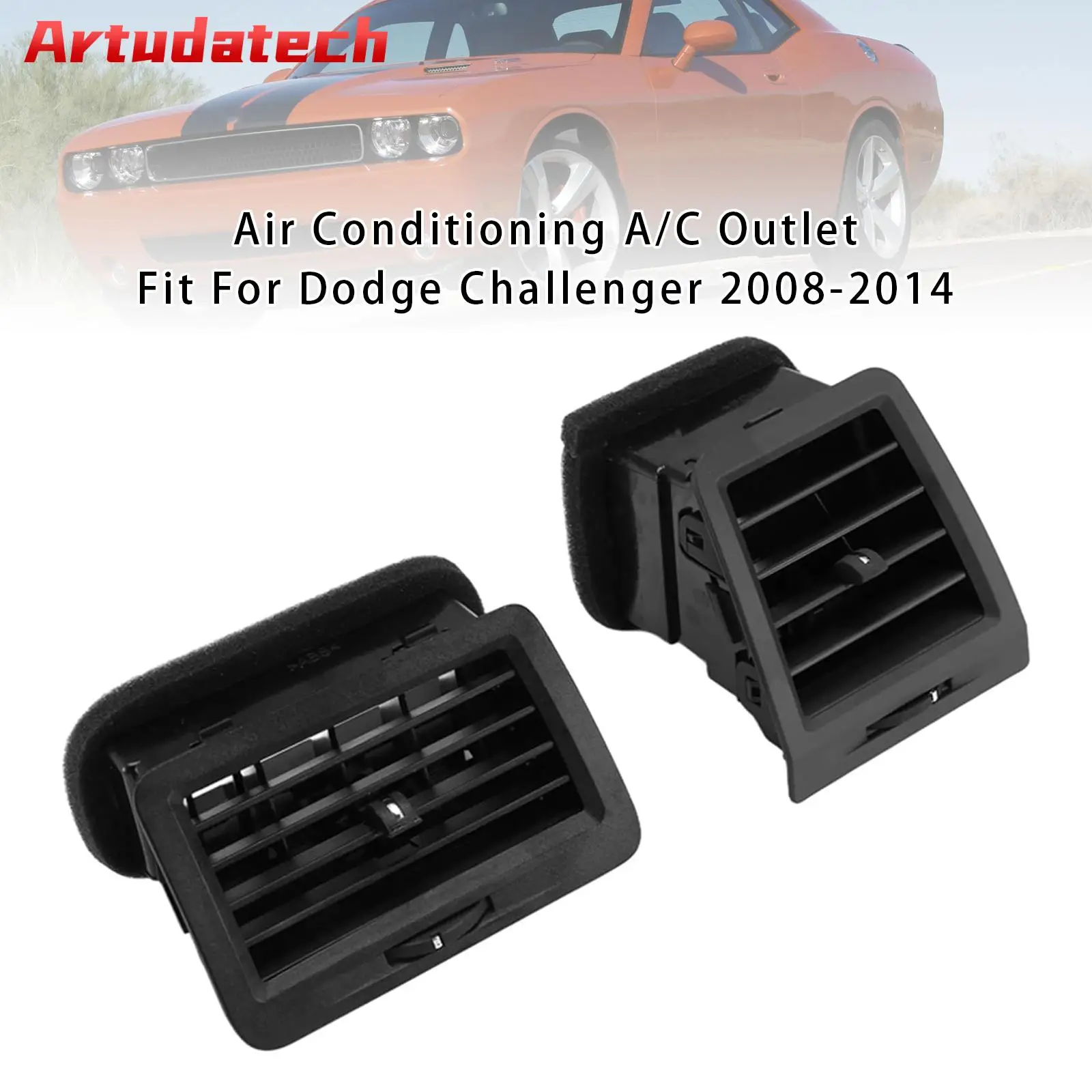 

Artudatech LH+RH Dashboard Air A/C Vent For Dodge Challenger 1QL41XDVAA 1QL40XDVAA Car Accessories