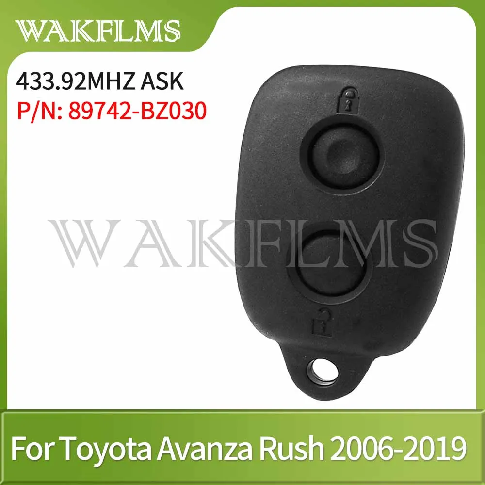 รีโมทคีย์สำหรับ Toyota Avanza Rush รุ่น 2 ปุ่ม 433MHz คุณภาพสูง ใช้งานได้จริง ตอบโจทย์ทุกปัญหาการเปิดรถ