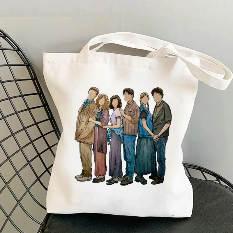 Friends Tv Show Shopper Bags for Women Casual Street Style Shopping Bag with Handle Harajuku Friends Canvas Tote Bag