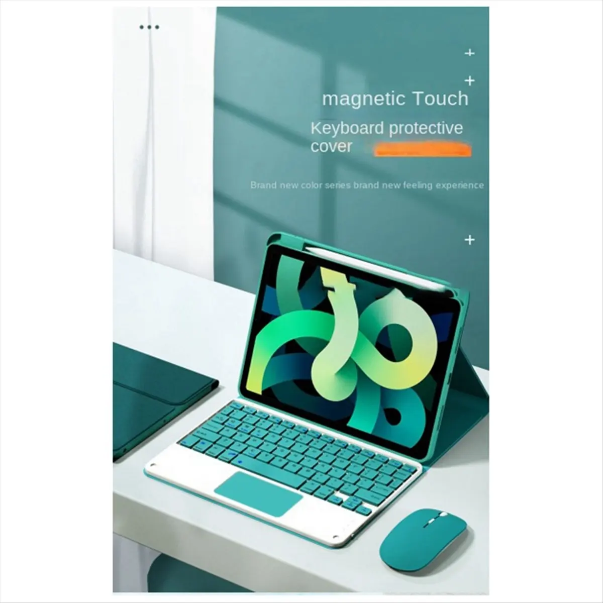 xiaomi-pad-5-5-pro-タブレット用クリンチケース-キーボード付き保護ケース-グリーン