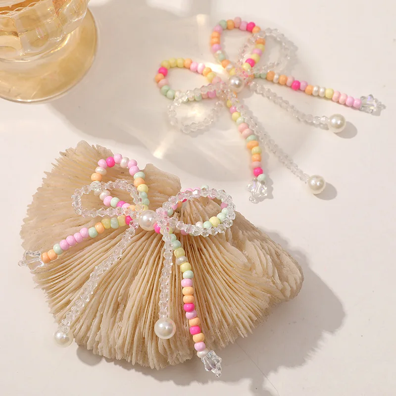 

Shoe Charms for Clogs Candy Color Crystal Bow Summer Fairy DIY Handmade Sweet Pendant Floral Clip for Beaded Buckle Premium