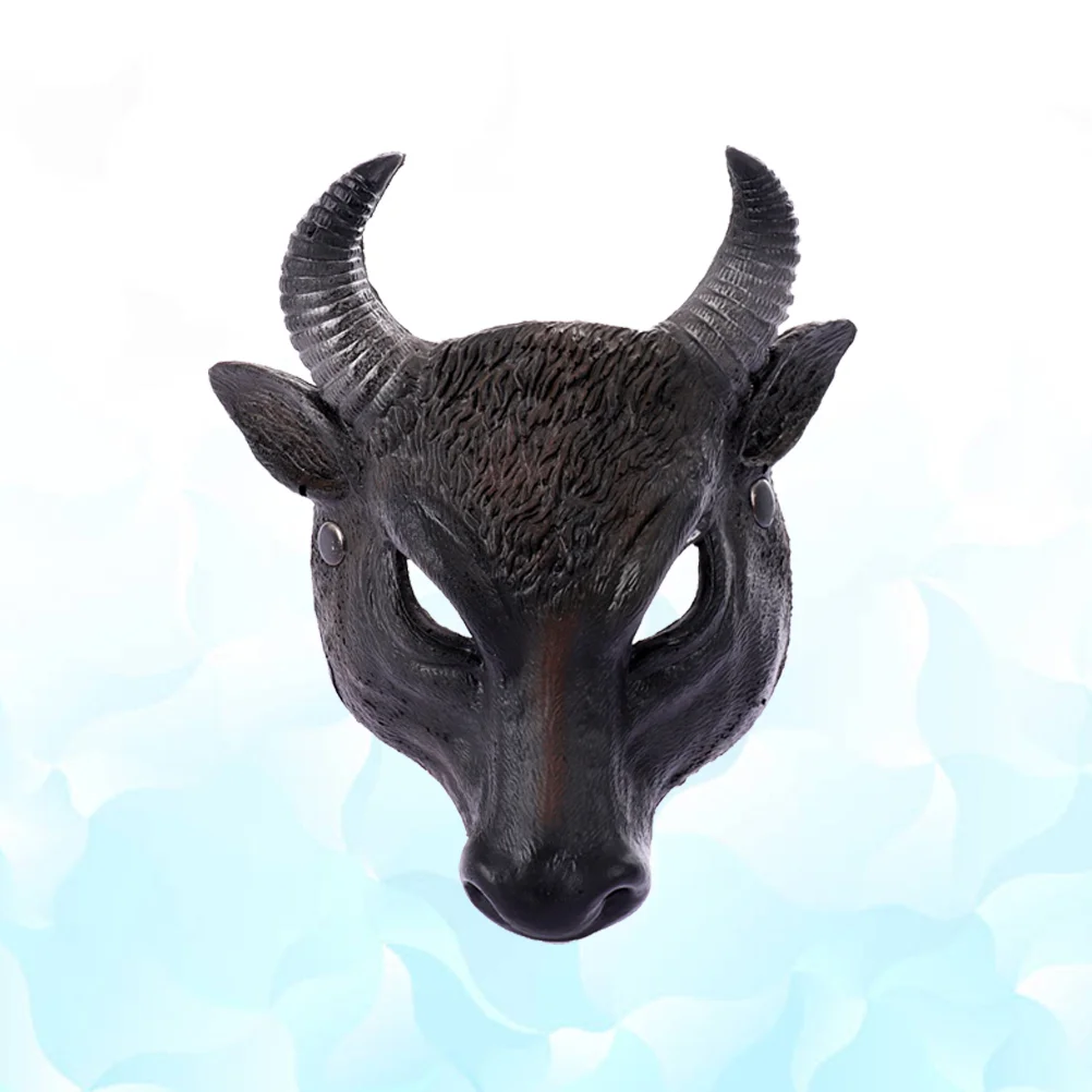 PU Ox Head Mask Simulation Animal Mask 3D Model Cosplay Party Supplies ox mask cow mask simulation ox mask